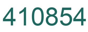 Number 410854 green image
