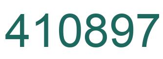 Number 410897 green image