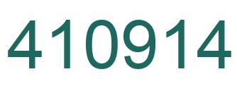 Number 410914 green image