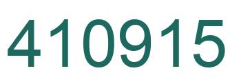 Number 410915 green image