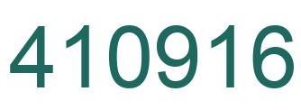 Number 410916 green image