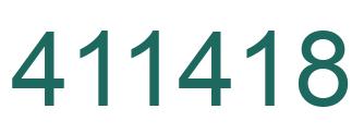 Number 411418 green image