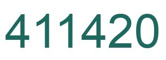 Number 411420 green image