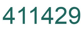 Number 411429 green image
