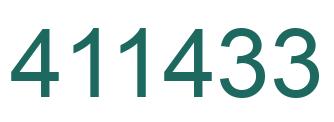 Number 411433 green image
