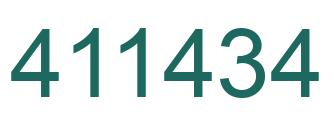 Number 411434 green image