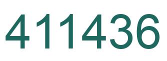 Number 411436 green image