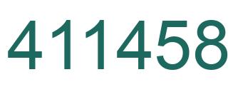 Number 411458 green image