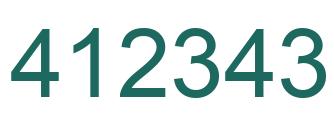 Number 412343 green image