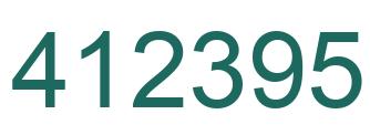 Number 412395 green image