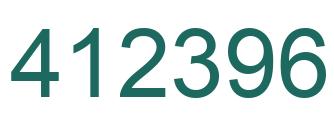 Number 412396 green image