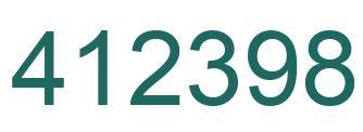 Number 412398 green image