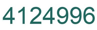 Number 4124996 green image