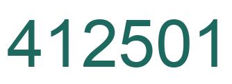 Number 412501 green image