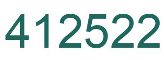 Number 412522 green image