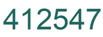 Number 412547 green image