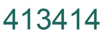 Number 413414 green image