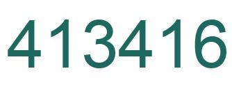 Number 413416 green image