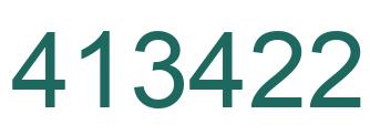 Number 413422 green image