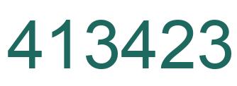 Number 413423 green image