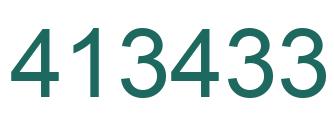 Number 413433 green image
