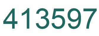 Number 413597 green image