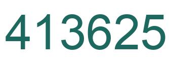Number 413625 green image