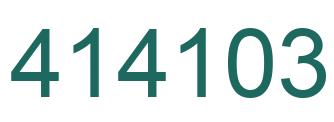 Number 414103 green image