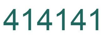 Number 414141 green image