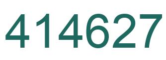 Number 414627 green image