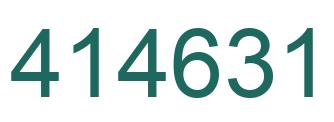 Number 414631 green image
