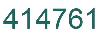 Number 414761 green image