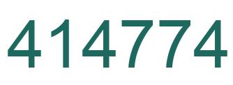 Number 414774 green image