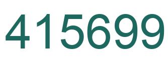 Number 415699 green image