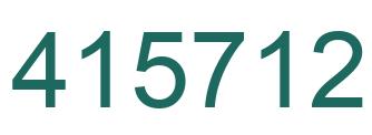 Number 415712 green image