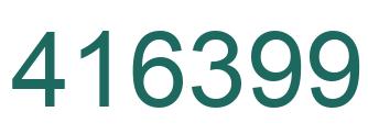 Number 416399 green image