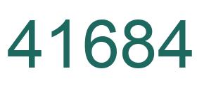 Number 41684 green image