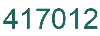 Number 417012 green image