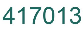 Number 417013 green image