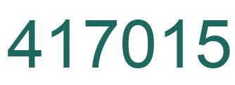 Number 417015 green image