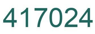 Number 417024 green image