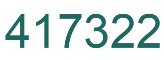 Number 417322 green image