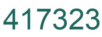 Number 417323 green image