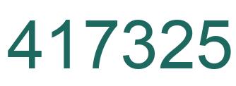 Número 417325 imagen verde