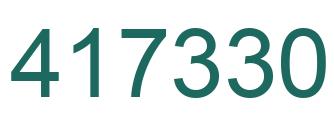 Number 417330 green image