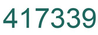 Number 417339 green image