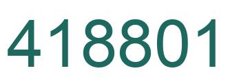 Number 418801 green image