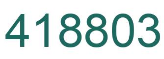 Number 418803 green image