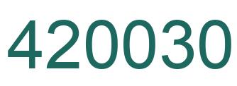 Number 420030 green image