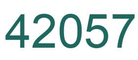 Number 42057 green image